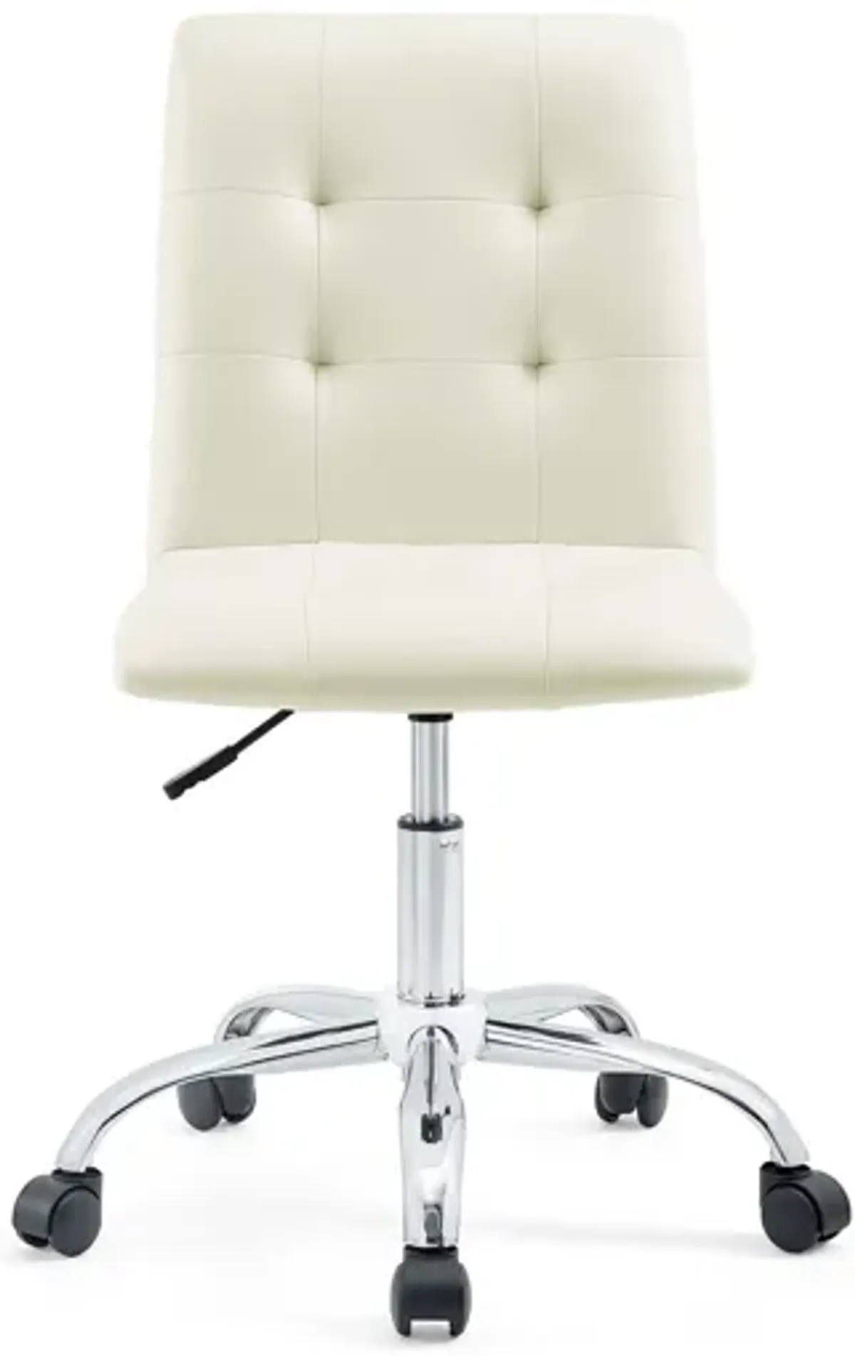 Prim Armless Mid Back Office Chair in White