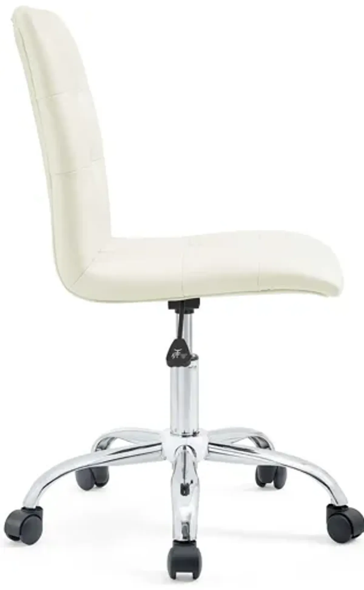 Prim Armless Mid Back Office Chair in White