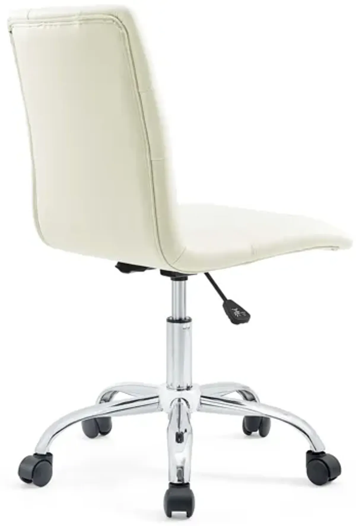 Prim Armless Mid Back Office Chair in White