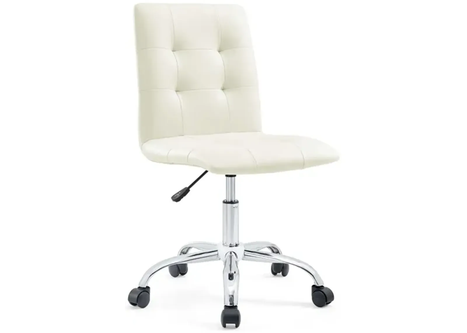 Prim Armless Mid Back Office Chair in White