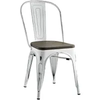 Promenade Bamboo Side Chair in White