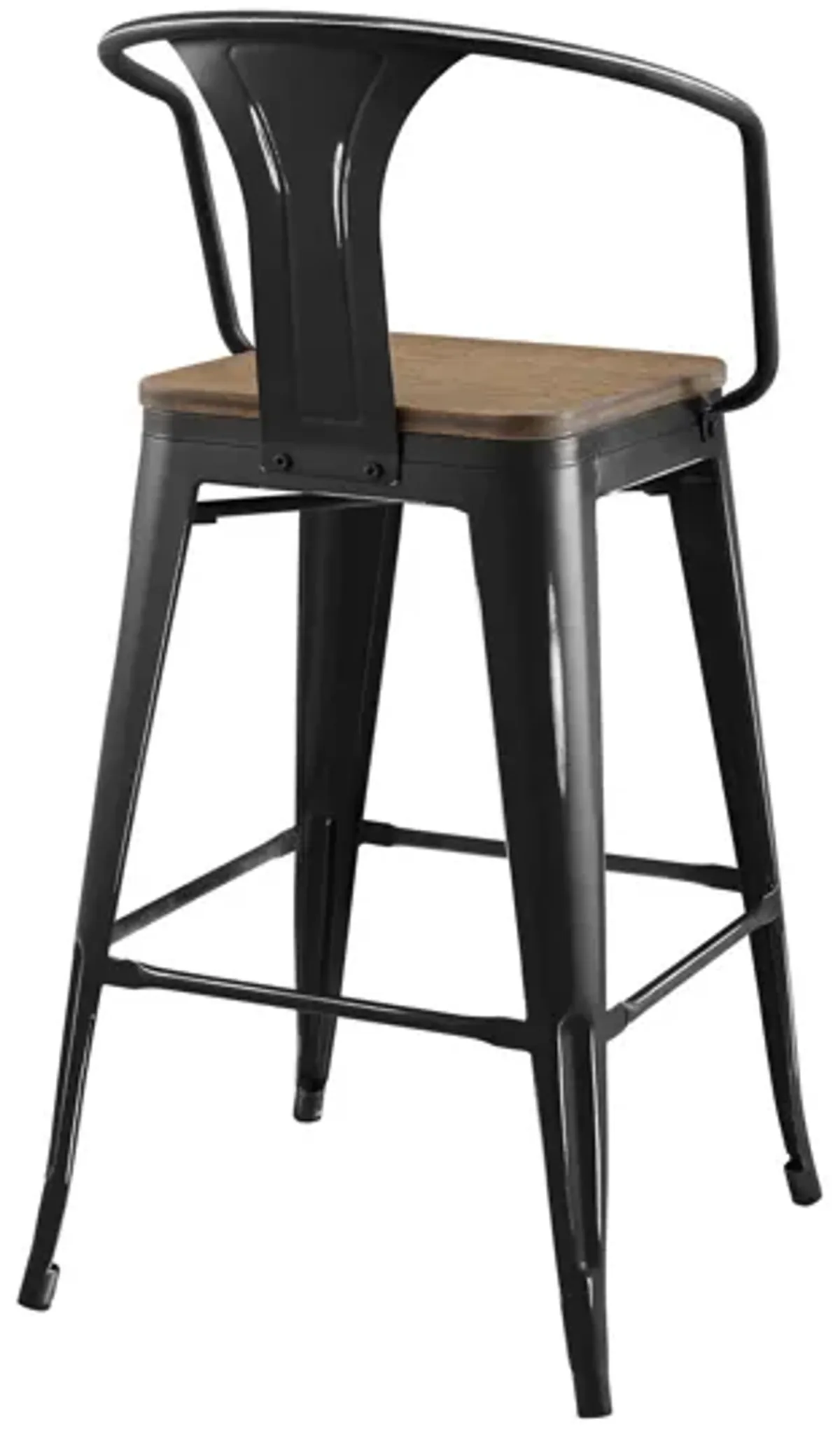 Promenade Low Back Bar Stool in Black