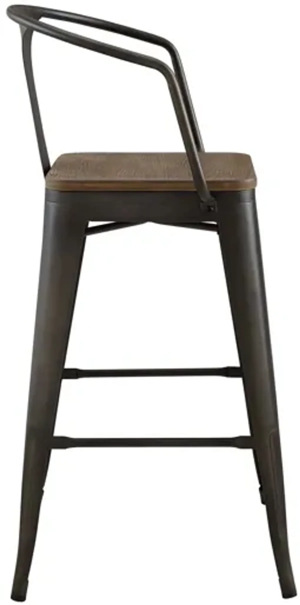 Promenade Low Back Bar Stool in Brown