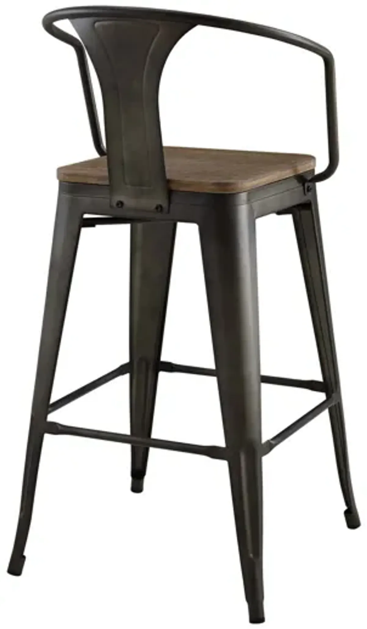 Promenade Low Back Bar Stool in Brown