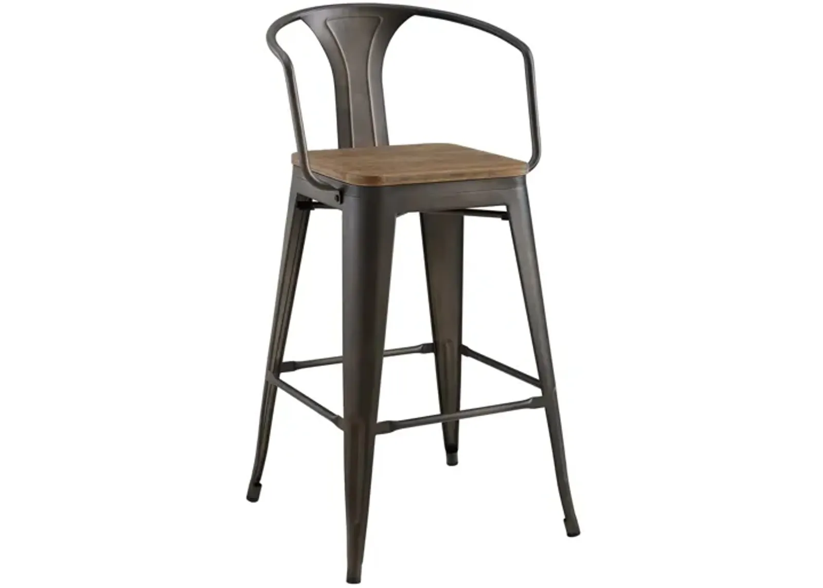 Promenade Low Back Bar Stool in Brown