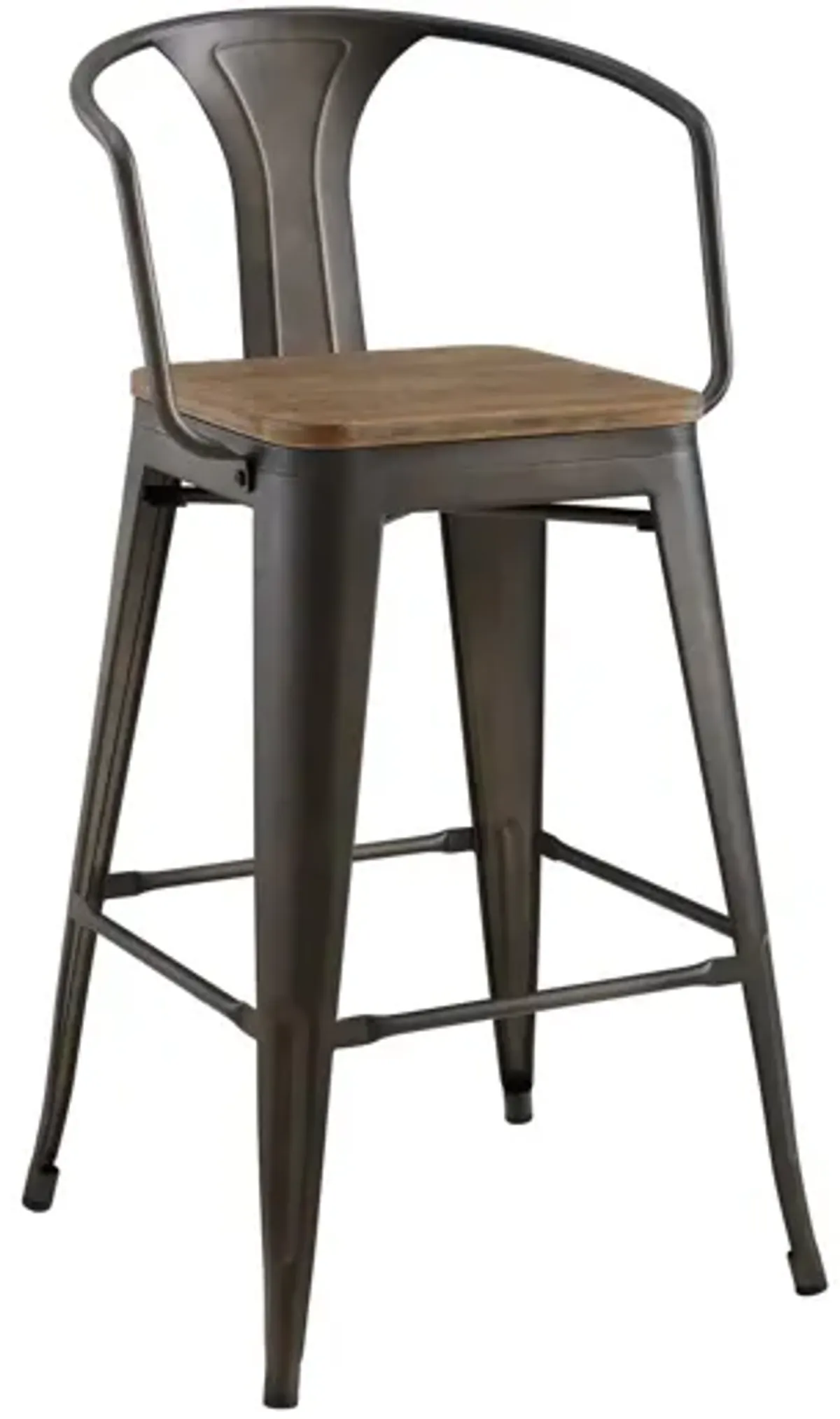 Promenade Low Back Bar Stool in Brown