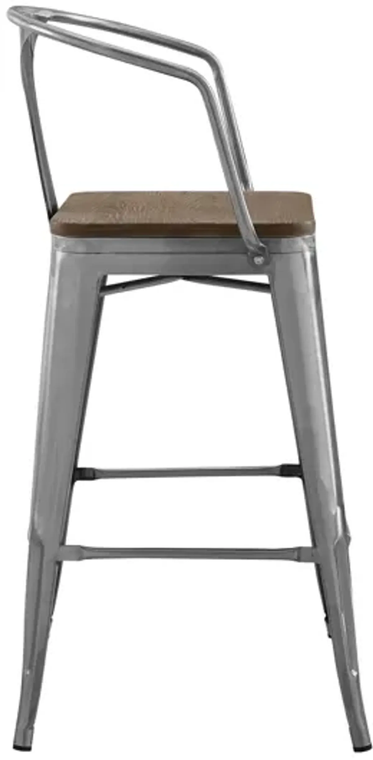 Promenade Low Back Bar Stool in Gunmetal