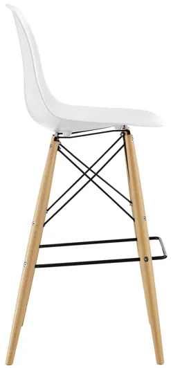 Pyramid Bar Stool in White