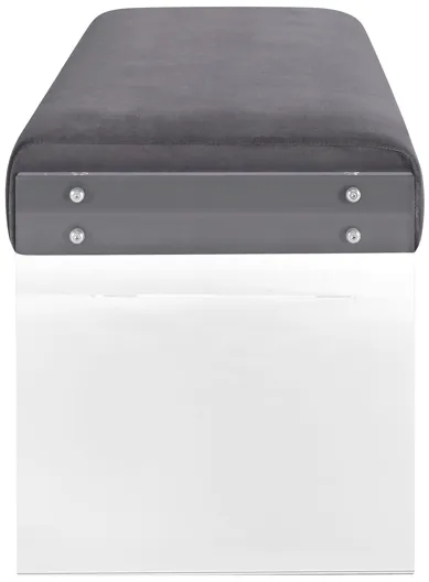 Roam Performance Velvet Bench in Gray