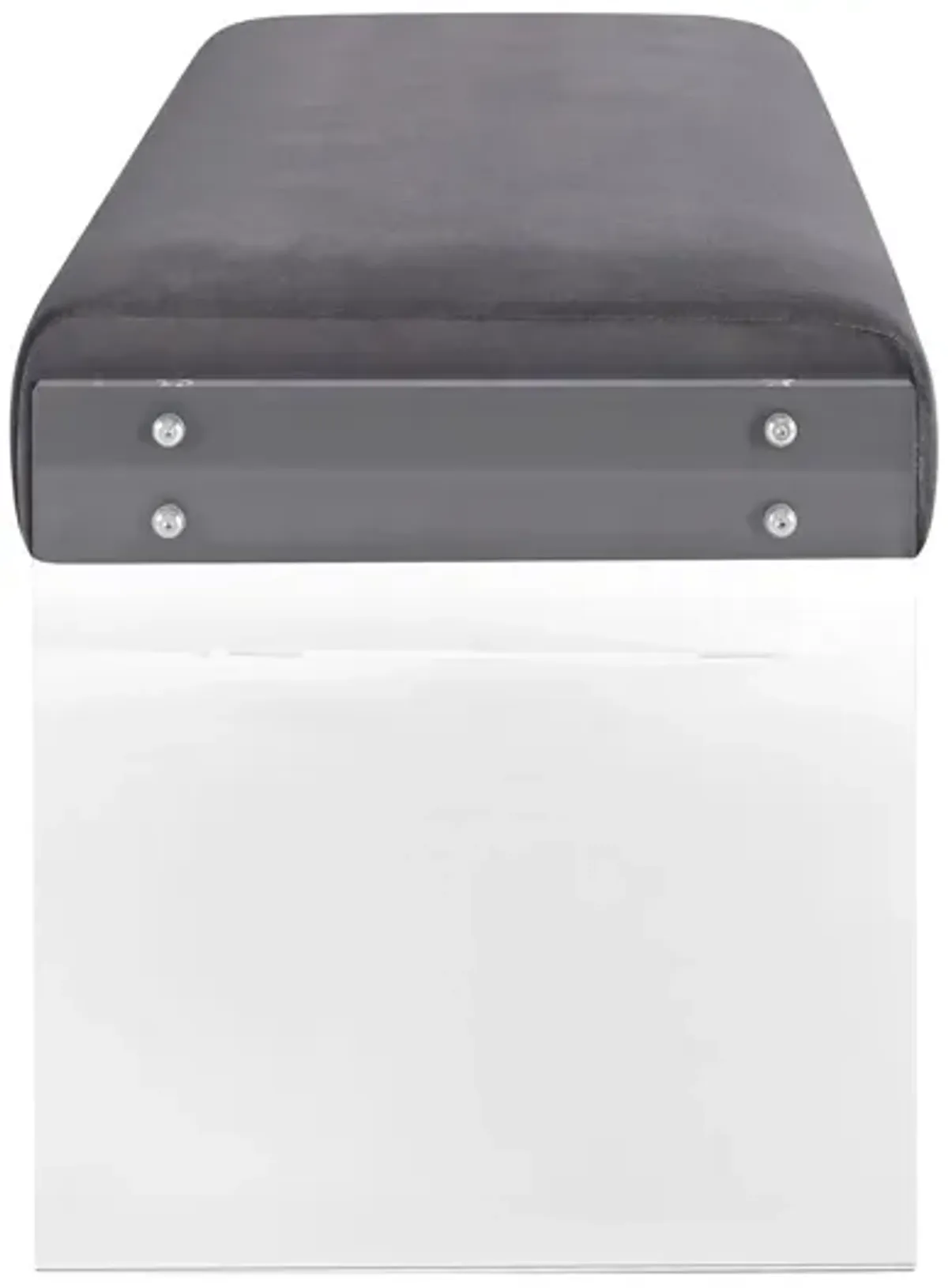 Roam Performance Velvet Bench in Gray