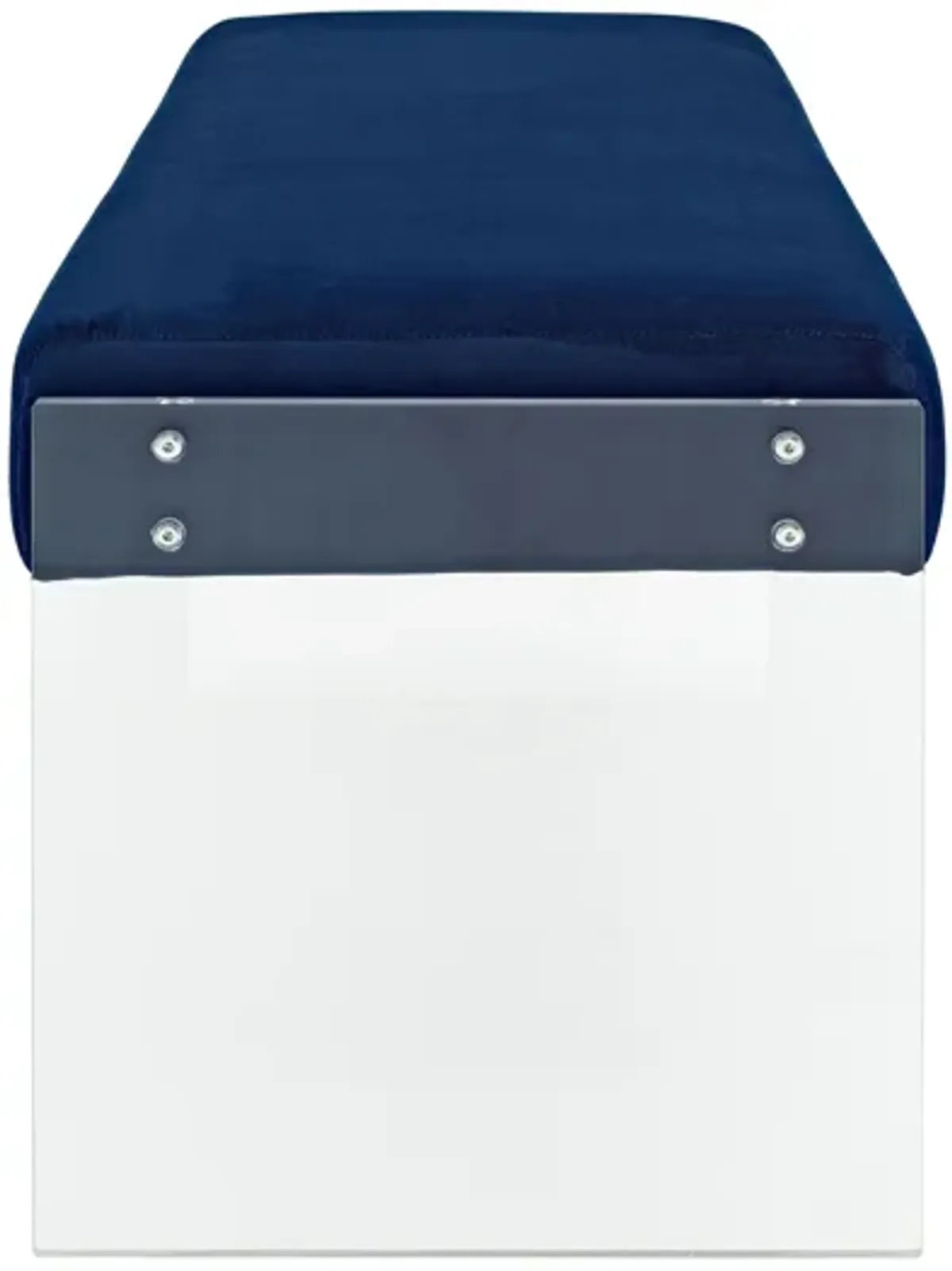 Roam Velvet Bench in Navy