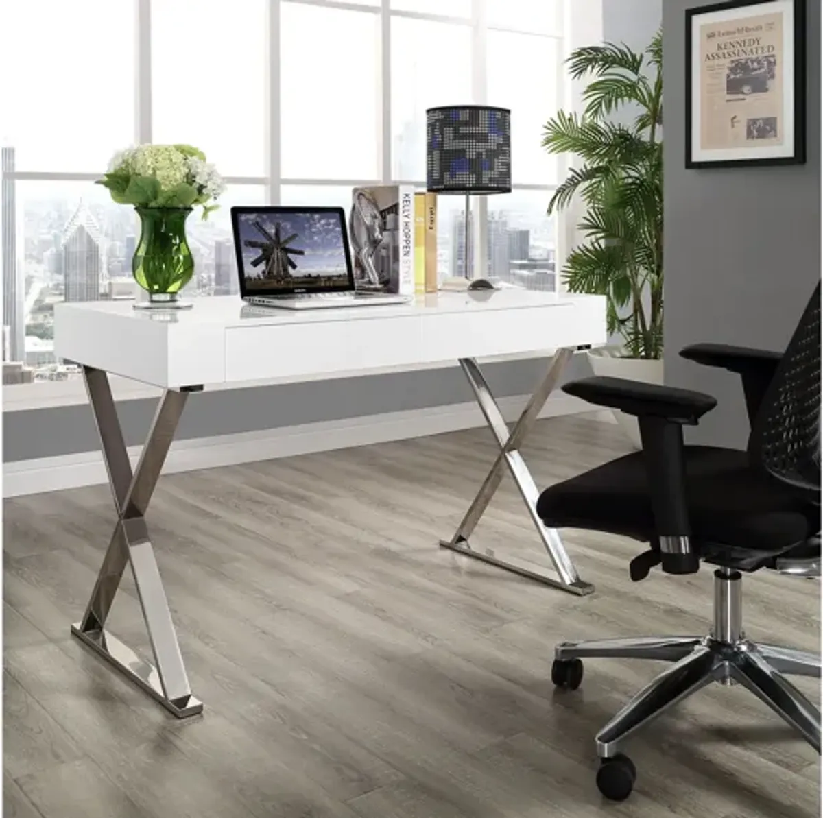 Sector Office Desk in White