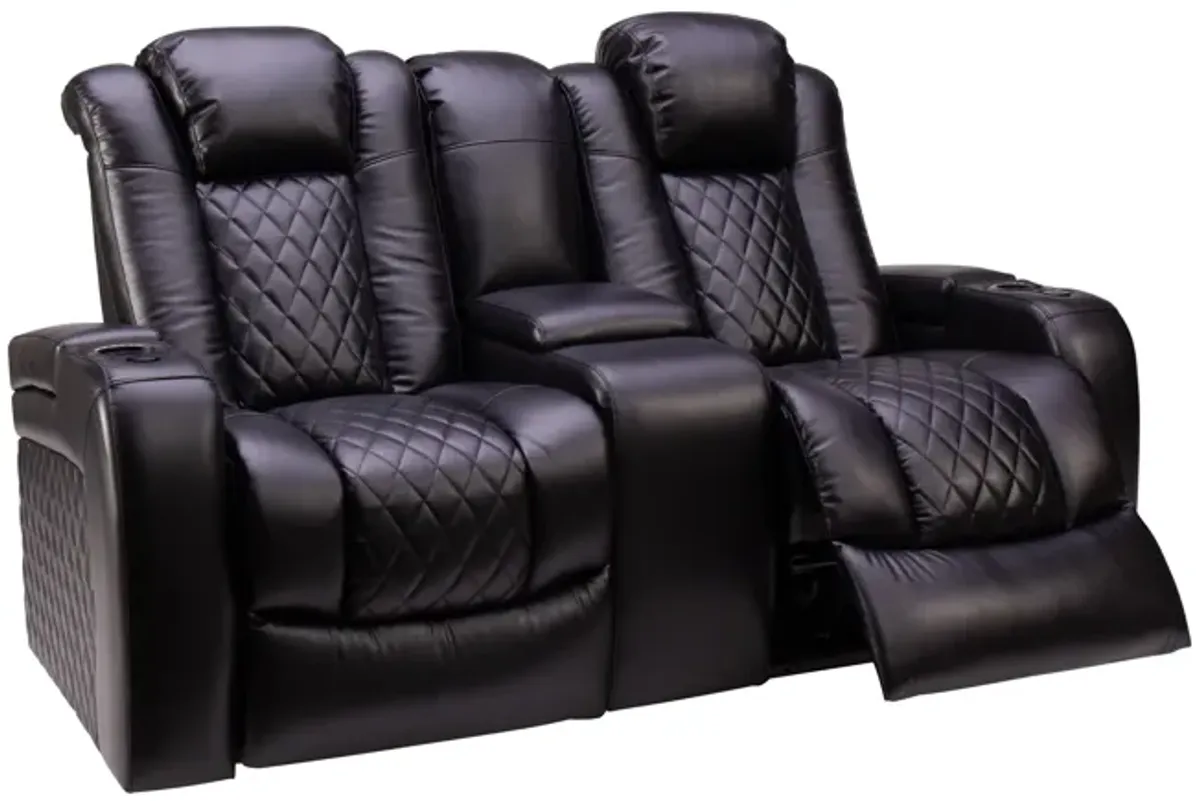 Marcus Dual Power Reclining Console Loveseat