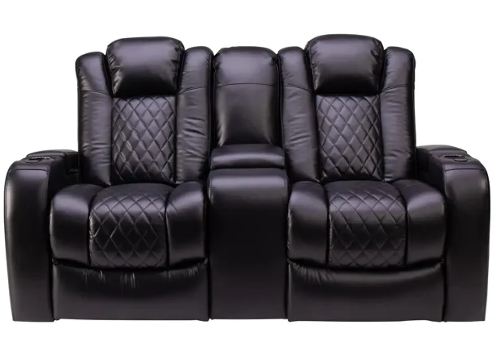 Marcus Dual Power Reclining Console Loveseat