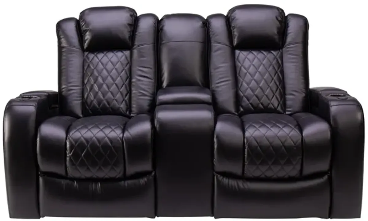 Marcus Dual Power Reclining Console Loveseat