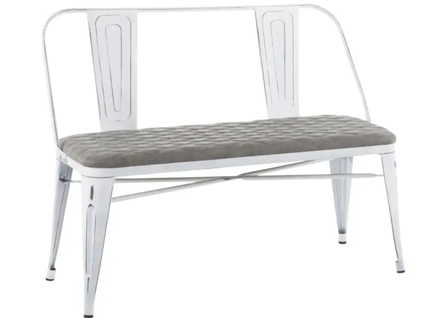 Oregon Industrial Upholstered Bench by LumiSource