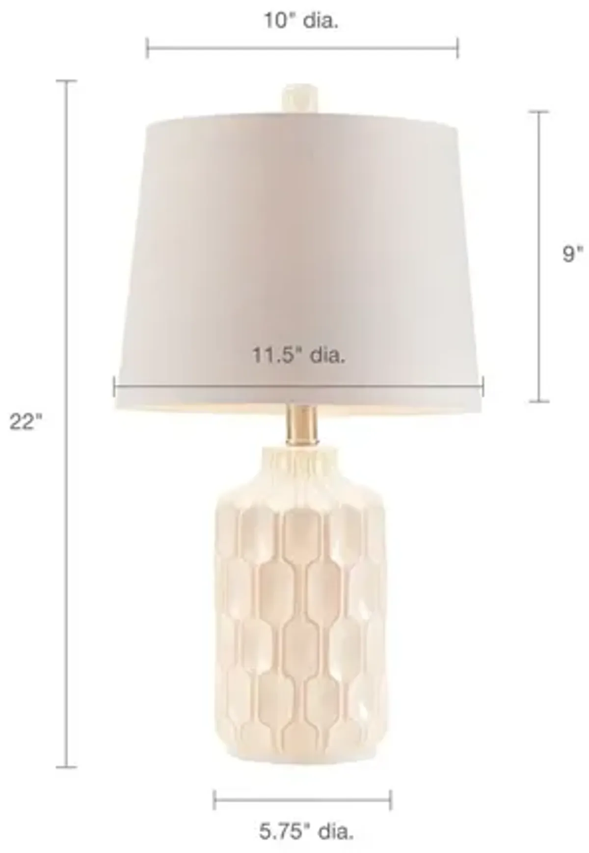 Contour Table Lamp by INK+IVY