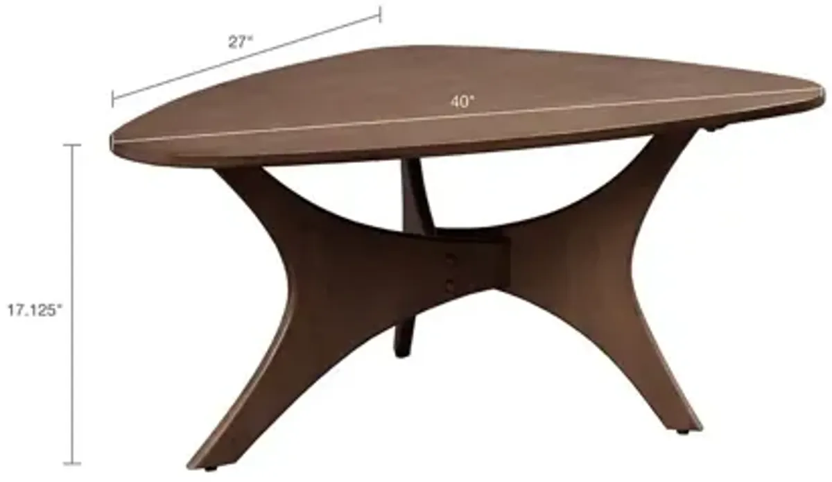 Blaze Triangle Wood Coffee Table by INK+IVY