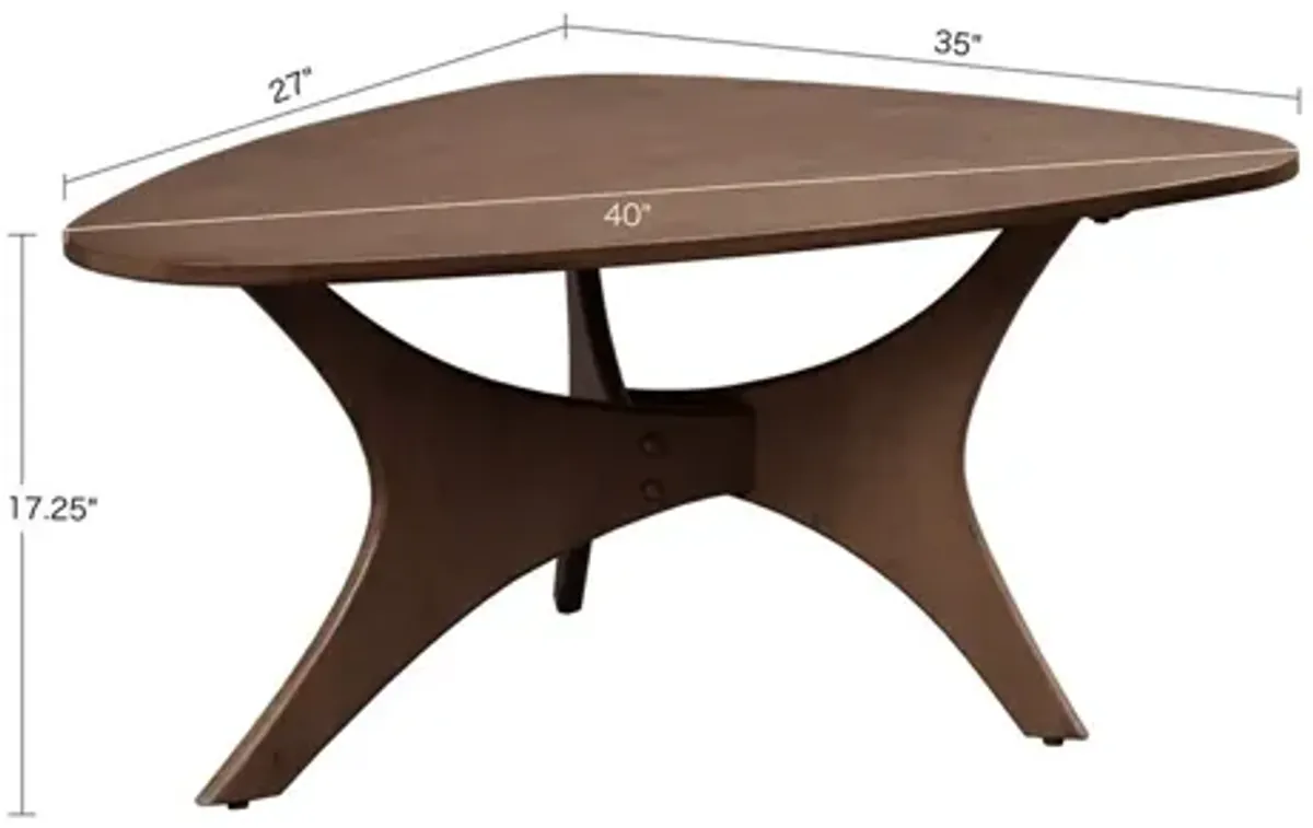 Blaze Triangle Wood Coffee Table by INK+IVY