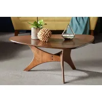 Blaze Triangle Wood Coffee Table by INK+IVY