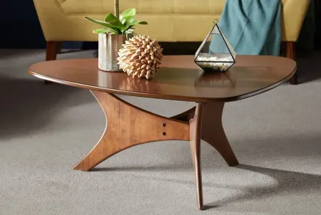 Blaze Triangle Wood Coffee Table by INK+IVY