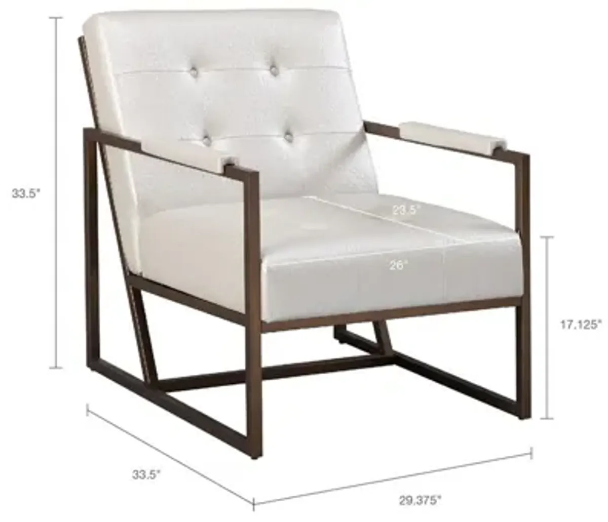 Waldorf Lounge Chair in White by INK+IVY