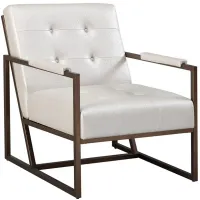 Waldorf Lounge Chair in White by INK+IVY