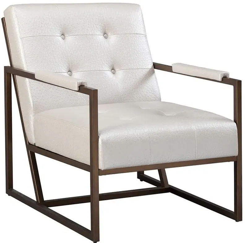 Waldorf Lounge Chair in White by INK+IVY