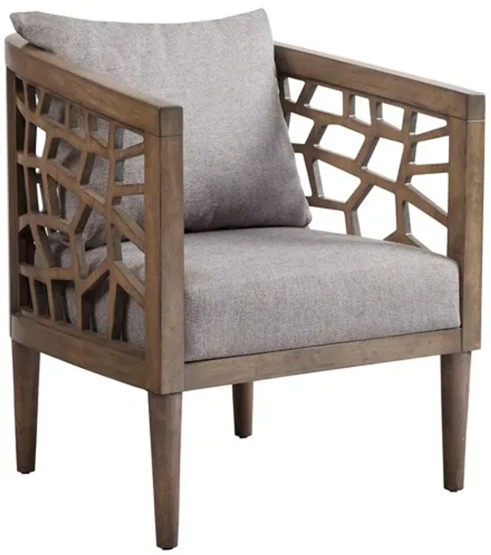 Crackle Accent Chair in Light Grey by INK+IVY