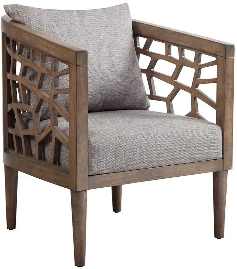 Crackle Accent Chair in Light Grey by INK+IVY