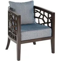 Crackle Accent Chair in Blue by INK+IVY