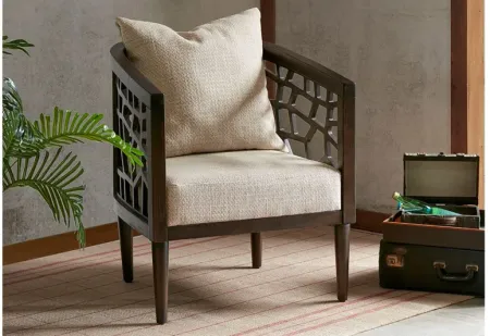 Crackle Accent Chair in Tan by INK+IVY