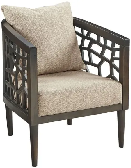 Crackle Accent Chair in Tan by INK+IVY