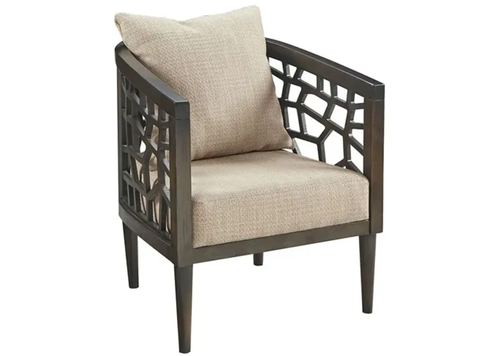 Crackle Accent Chair in Tan by INK+IVY