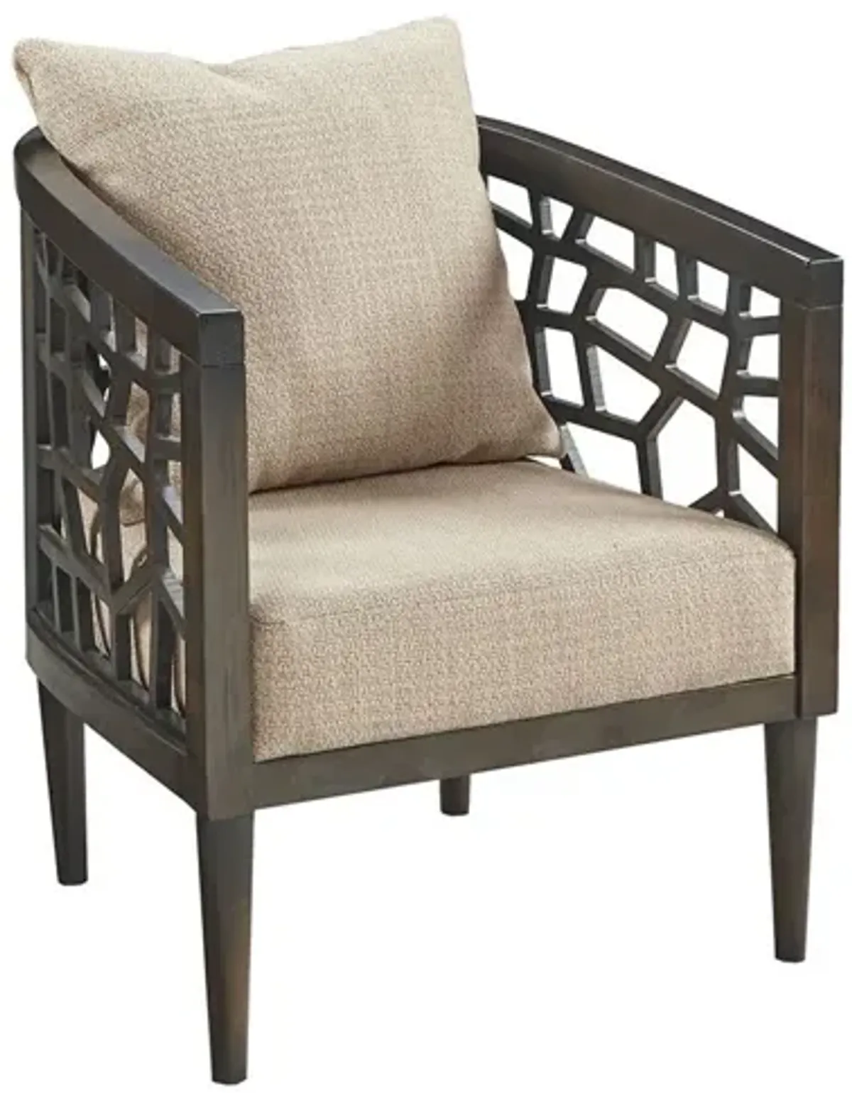 Crackle Accent Chair in Tan by INK+IVY