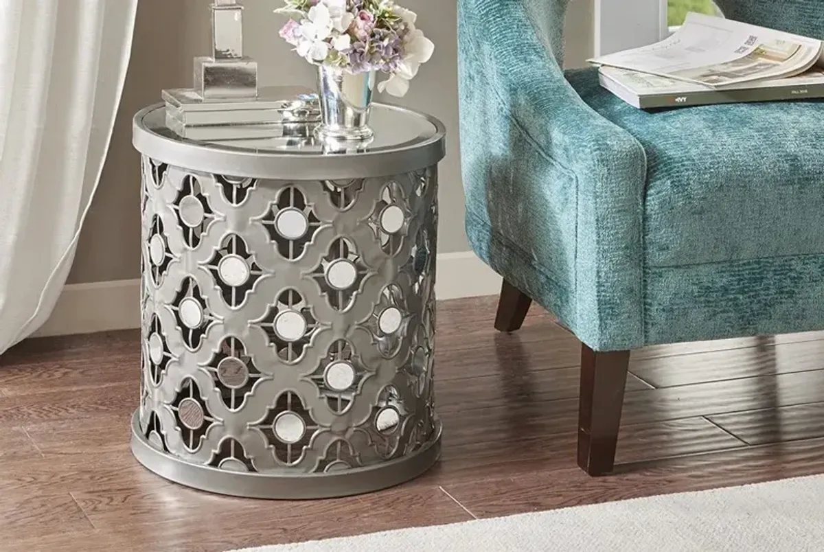 Arian Quatrefoil Mirror Accent Table by Madison Park