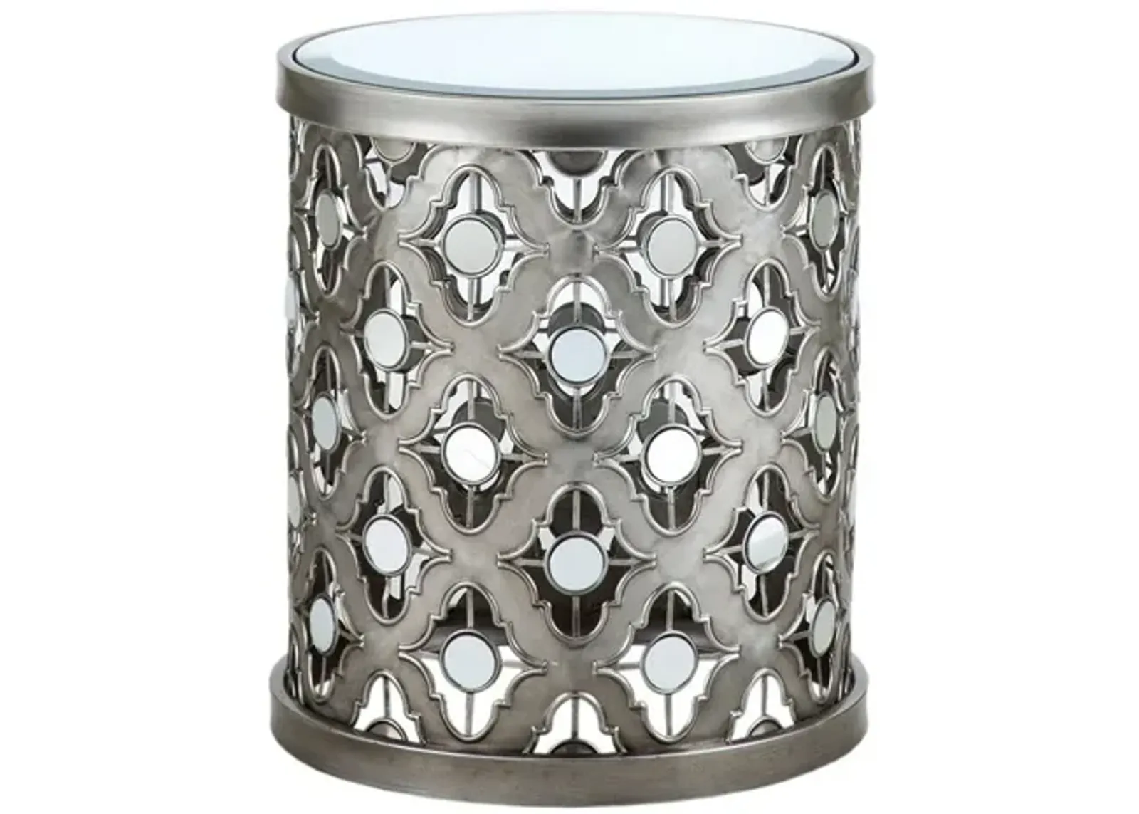 Arian Quatrefoil Mirror Accent Table by Madison Park