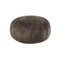 Kelsey Round Pouf Ottoman in Brown by Madison Park