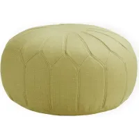 Kelsey Round Pouf Ottoman in Green by Madison Park