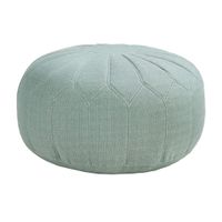 Kelsey Round Pouf Ottoman in Seafoam by Madison Park