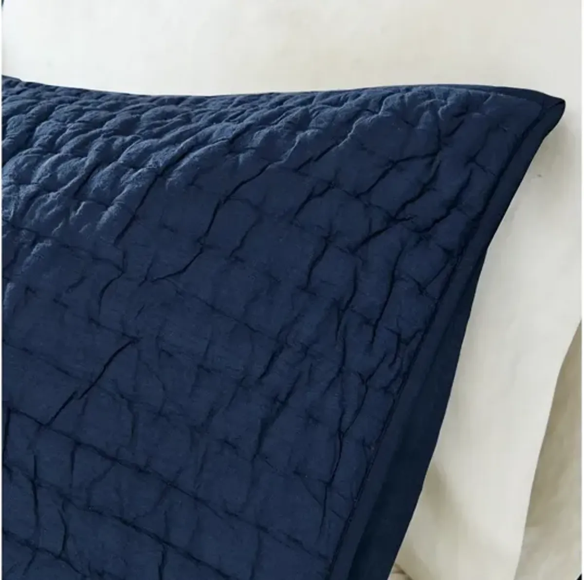 Serene Cotton Hand Quilted Blue Full/Queen Coverlet Set