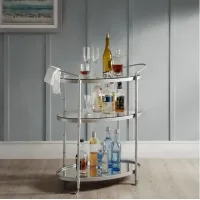 Lauren Bar Cart in Silver by Madison Park Signature