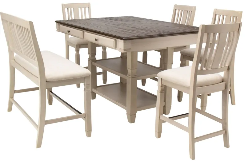 Venus Gathering Table + 4 Gathering Chairs + Bench