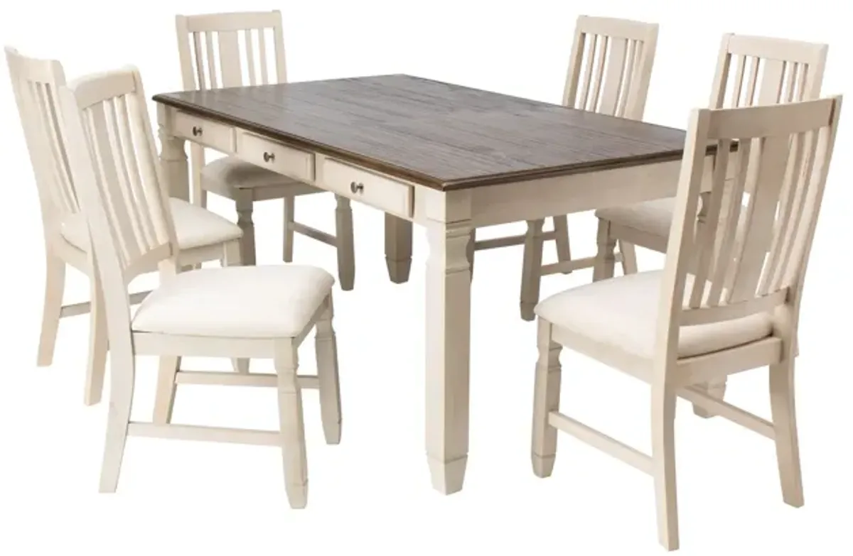 Venus Dining Table + 6 Side Chairs