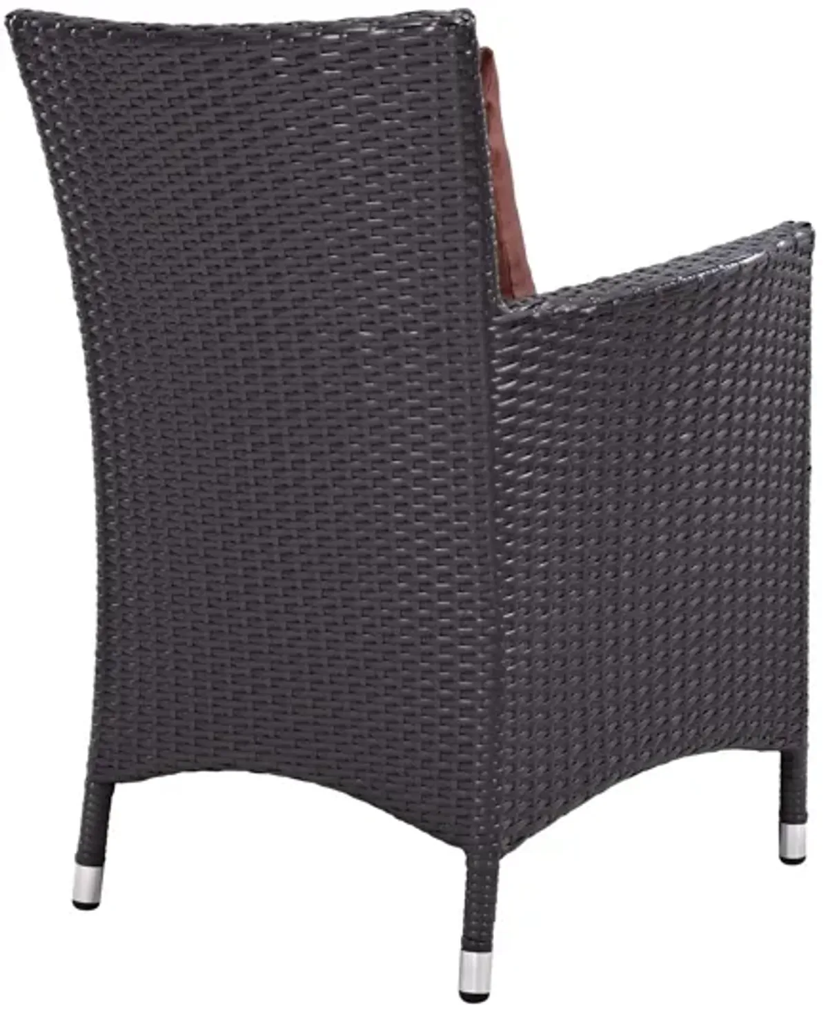 Convene Dining Outdoor Patio Wicker Rattan Armchair in Red