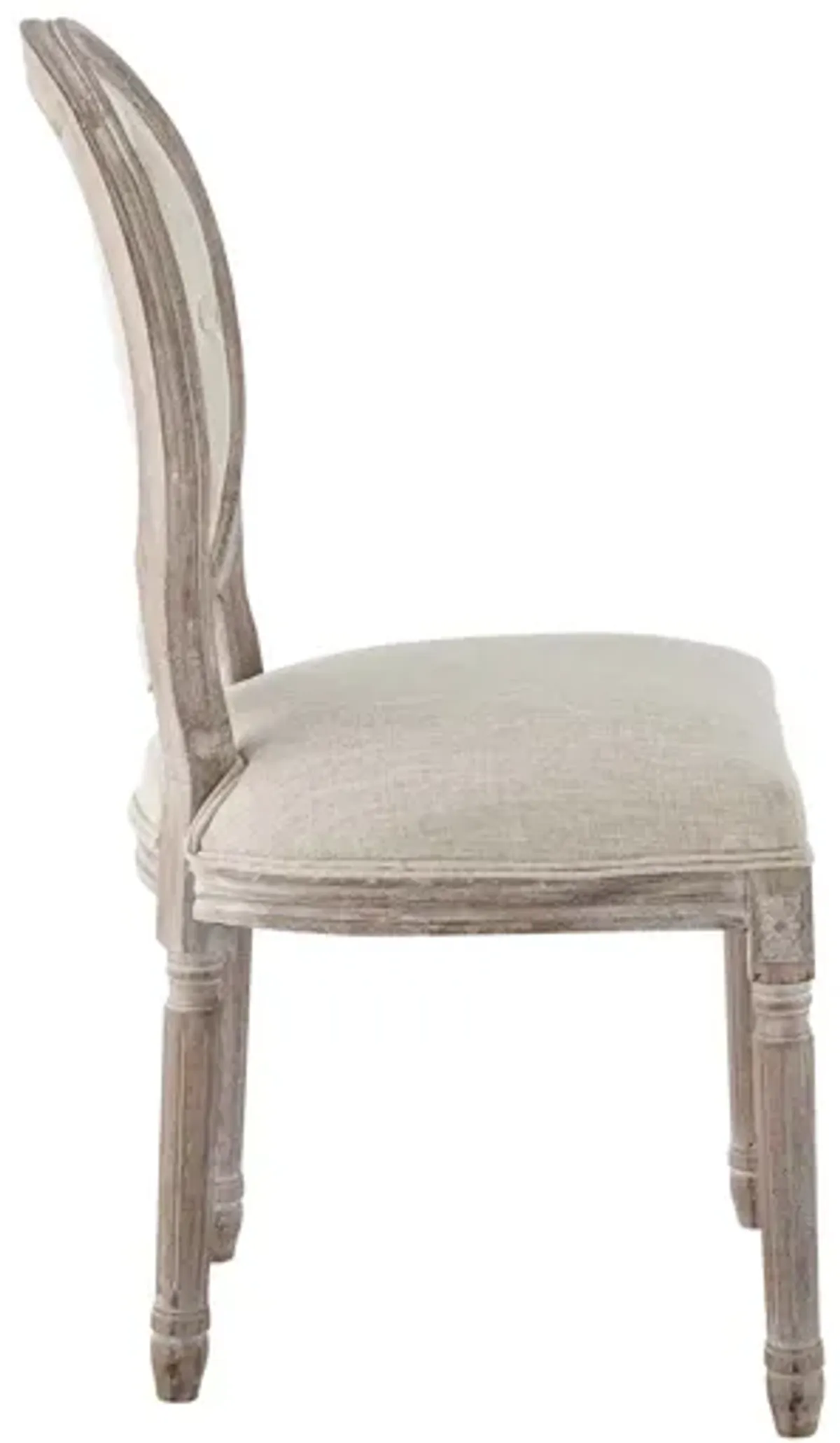 Arise Vintage French Upholstered Fabric Dining Side Chair in Beige