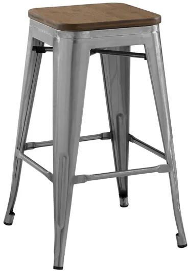 Promenade Steel Metal Counter Stool in Metal