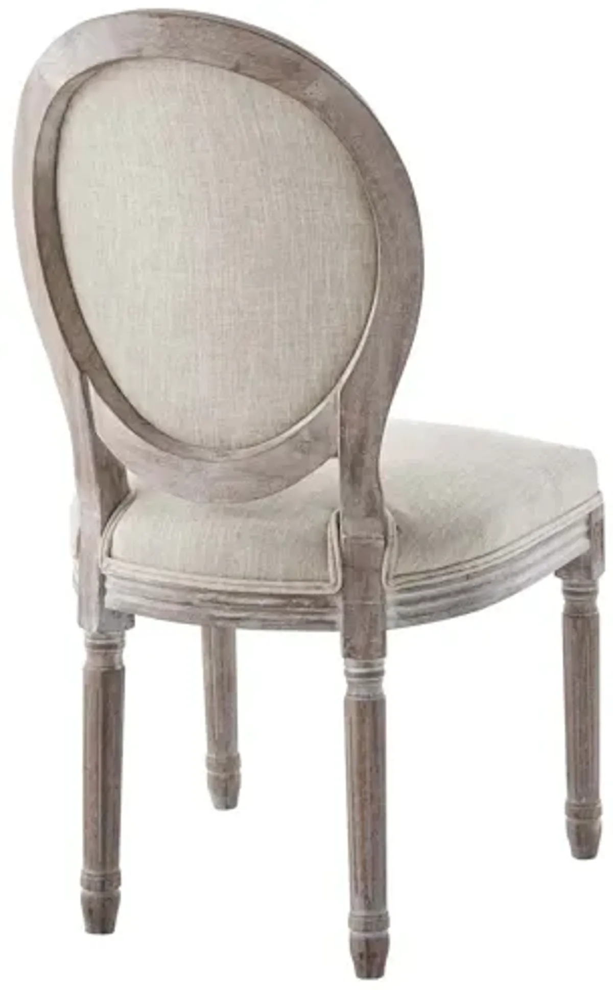 Emanate Vintage French Upholstered Fabric Dining Side Chair in Beige