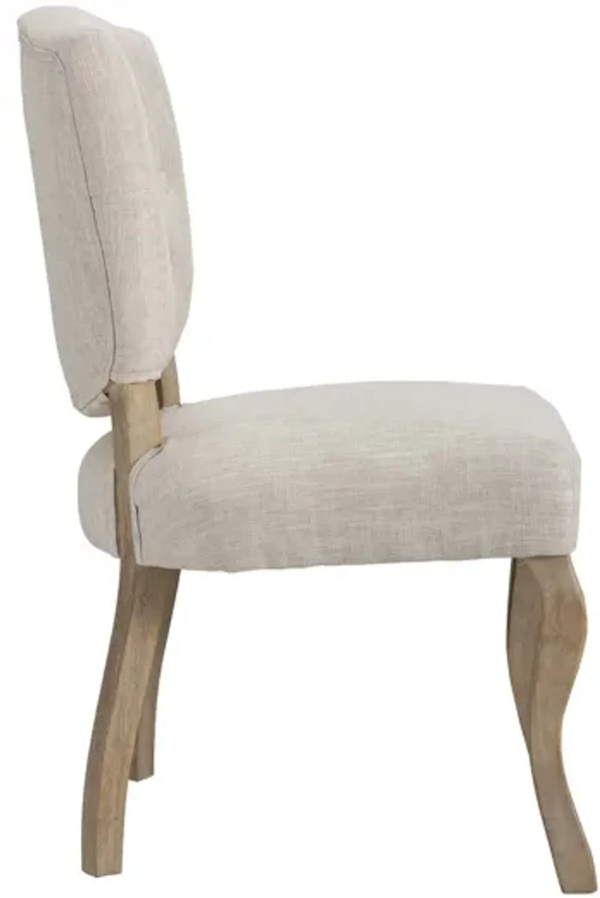 Array Vintage French Upholstered Dining Side Chair in Beige