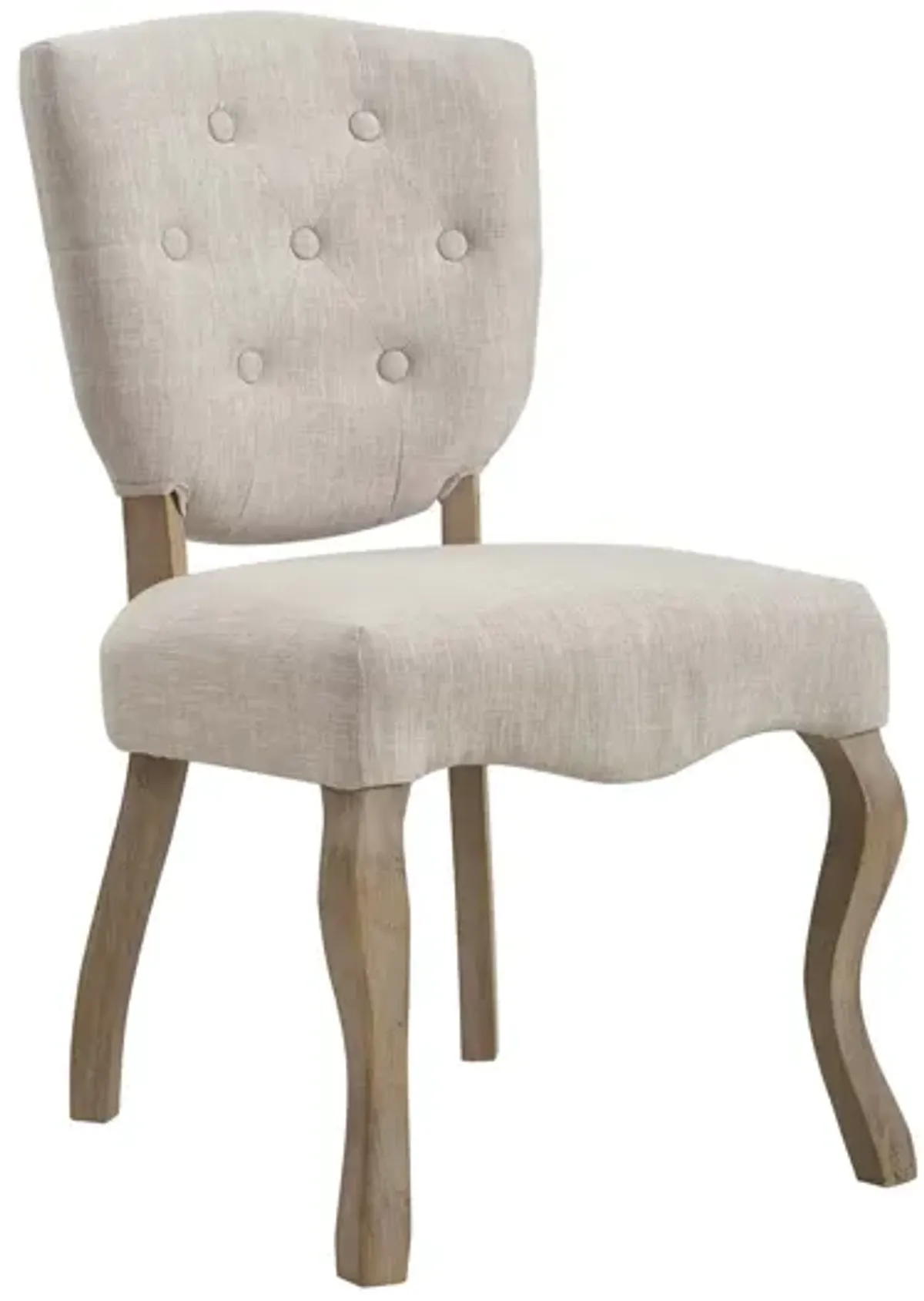 Array Vintage French Upholstered Dining Side Chair in Beige